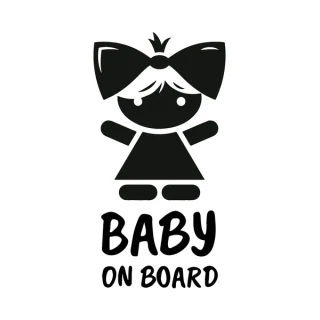 Baby on Board — κοριτσάκι με φιόγκο