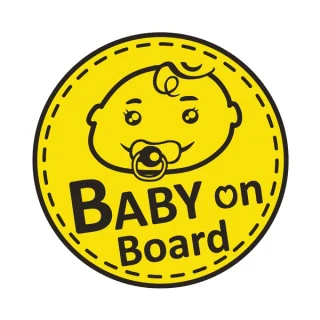 Baby on Board — κίτρινος κύκλος