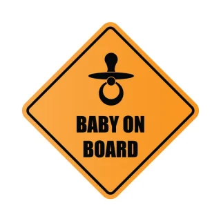 Baby on Board — πορτοκαλί πιπίλα