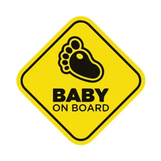 Baby on Board — πατουσάκι σε ρόμβο