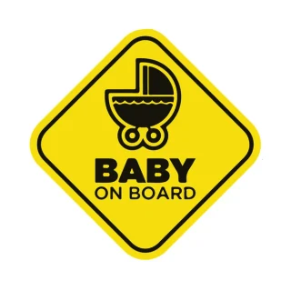 Baby on Board — καρότσι σε ρόμβο