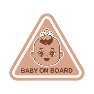 Baby on Board — μωρό σε παστέλ τρίγωνο