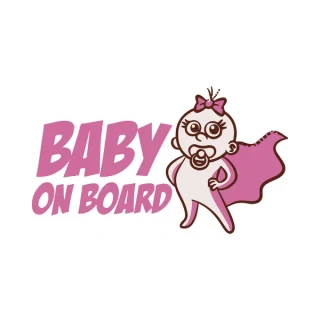 Baby on Board — ροζ μωρό με κάπα