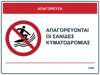 Απαγορεύονται οι σανίδες κυματοδρομίας